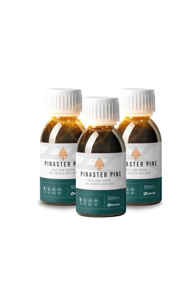 Pinester Pine Ödüllü Çam Kozalağı Gıda Takviyesi Şurup 3'lü Paket
