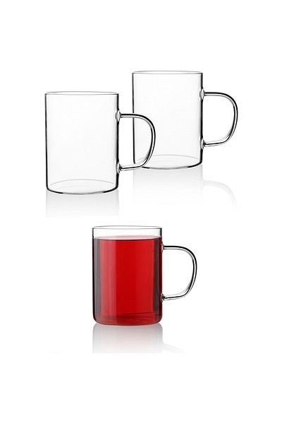 Paçi 3 Pieces Borosilicate Glass Mug - 200 Ml