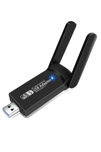 Smart Tv Uyumlu Ac1300 Dual Band Usb 3.0 Adaptör Kablosuz Wifi Alıcı Akıllı Televizyonlara Uyumlu