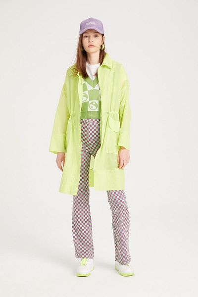 DeFacto Flare Fit sakktábla mintás jacquard flare szárú nadrág