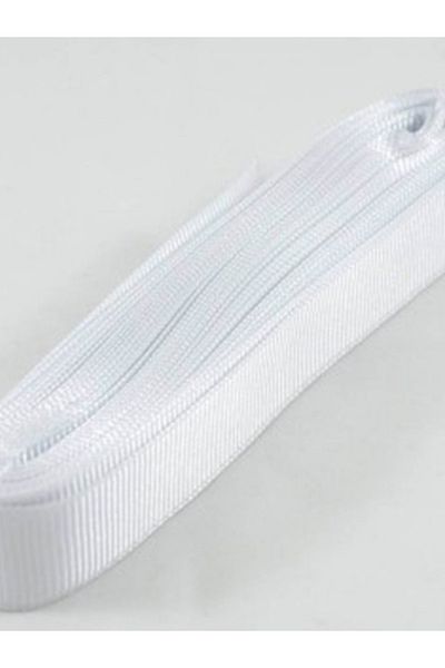 Netsan Etiket Λευκό Χρώμα Grosgrain Κορδέλα 1cm 100mt.