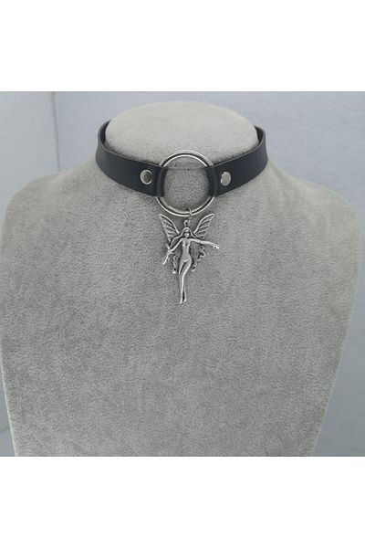 Köstebek Gothic Punk Fashin Angel Angel Choker Chocker Necklace