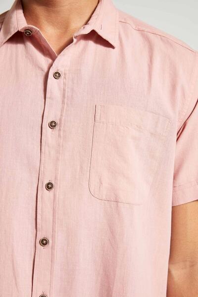 DeFacto Slim Fit Basic Short Sleeve Shirt