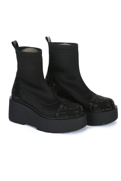 ss shoe & schuh Shoe Schuh Kadın Kalın Taban Scuba Bot