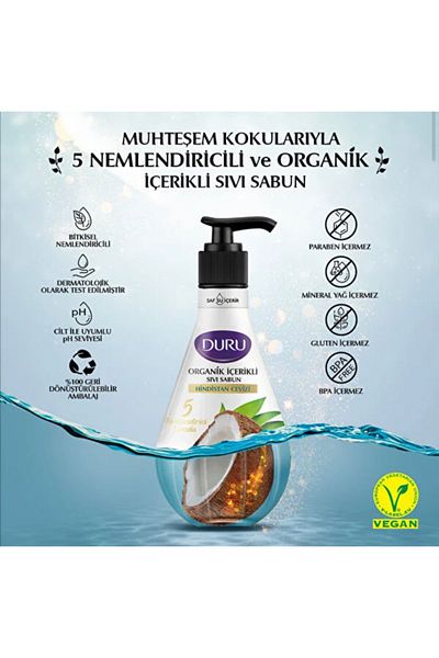 Duru Coconut Liquid Soap with Organic Content 500ml