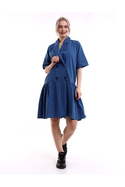 HANIQA Pleated Button Detailed Dress