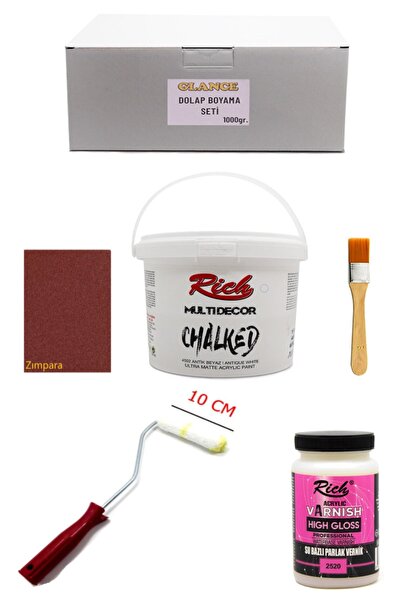 okulima Rich Multi Decor Chalked Antik Beyaz 1000 Gr Dolap Boyama+mobilya Boy...