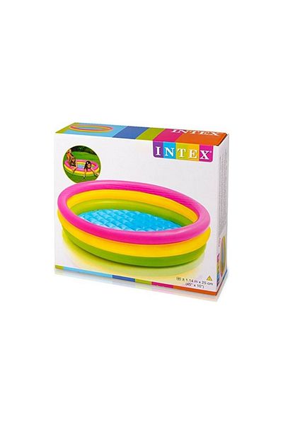 Intex حوض سباحة انتكس ثلاثي الحلقات موديل (57412)، متعدد الألوان