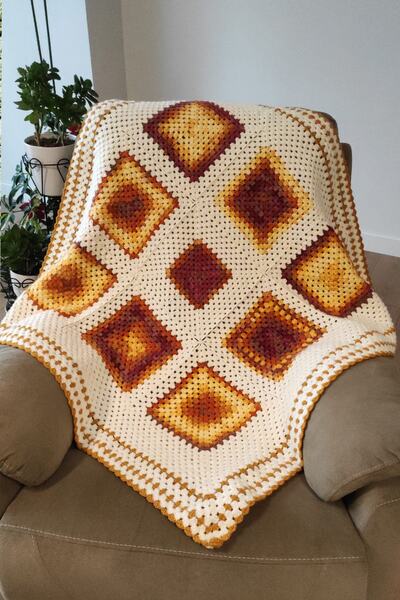 nftart.design شال أريكة محبوك يدويًا وبطانية تلفزيون وبطانية ركبة