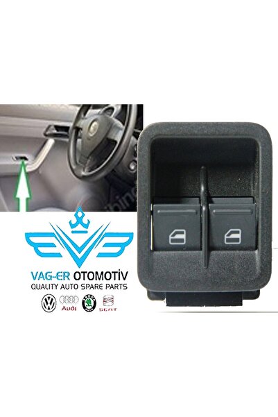 OEM Caddy 2004-2010 Ön Sol Cam Düğmesi Tuşu Düğme Yuvası 1k3959857a