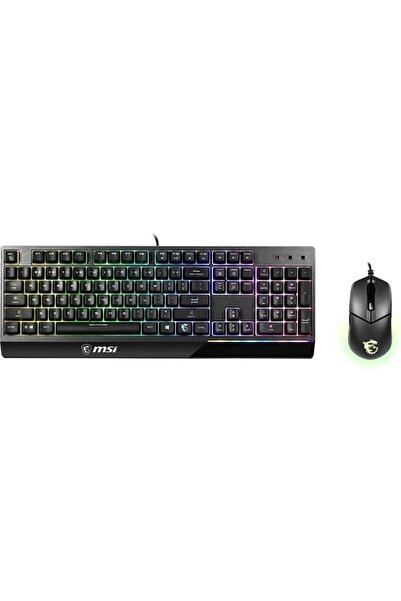 MSI Gg Vigor Gk30 Combo Tr Gaming Klavye & Mouse, Rgb Led Aydinlatma, Usb Baglanti, Suya Dayanıklı