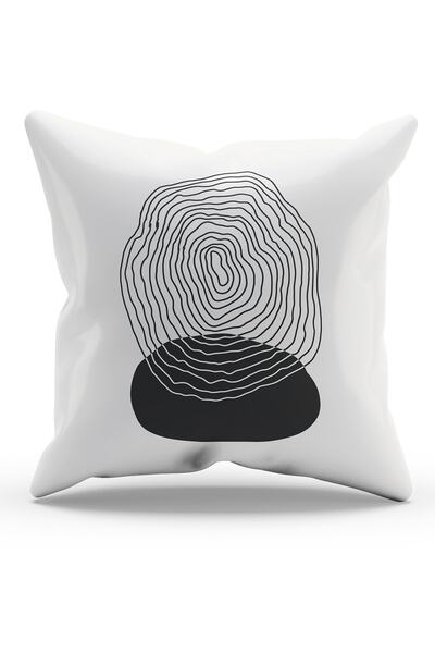 Moud's Double Sided Printed Real Art - 1 Patterned Suede Throw Pillow Case