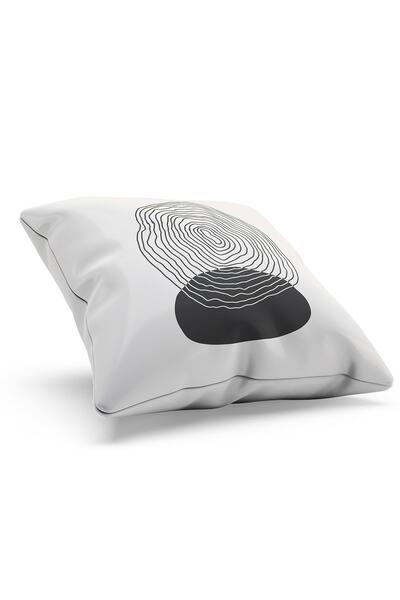 Moud's Double Sided Printed Real Art - 1 Patterned Suede Throw Pillow Case
