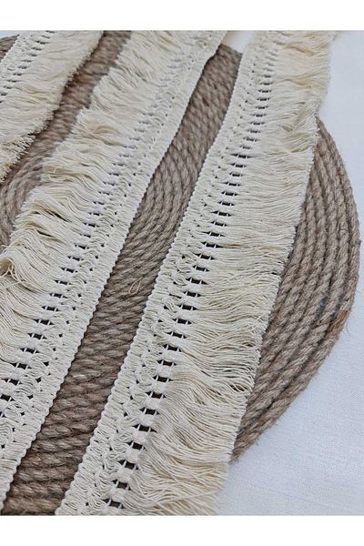 Esteks Dantel ve Tekstil Aksesuarları Strip Cotton Fringe 5 Meters