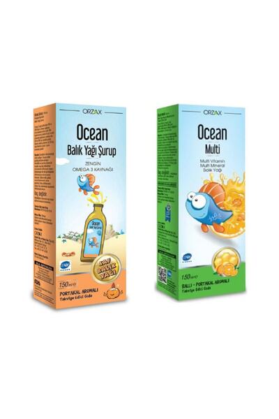 Ocean Portakal Aromalı Balık Yağı Omega 3 Ve Multi Şurup