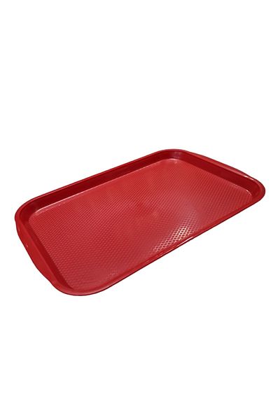 Matar Endüstriyel Mutfak Ekipmanları Abs Plastic Red Color Serving Tray 40*31 Cm
