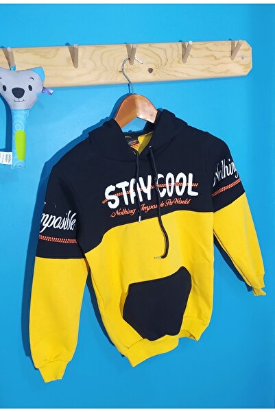 KIRMIZILIM Zimska trikonstrukcijska Čupkani materijal žuta majica za dečaka o...