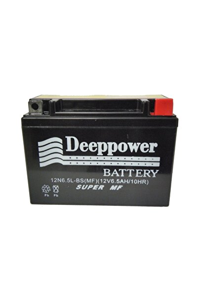 DEEPPOWER Motosiklet Akü 12n6,5l-bs (12v 6,5ah/10hr) Uyumlu