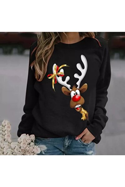 MAGORS Yılbaşı Konseptli Noel Geyikli Sweatshirt N15633