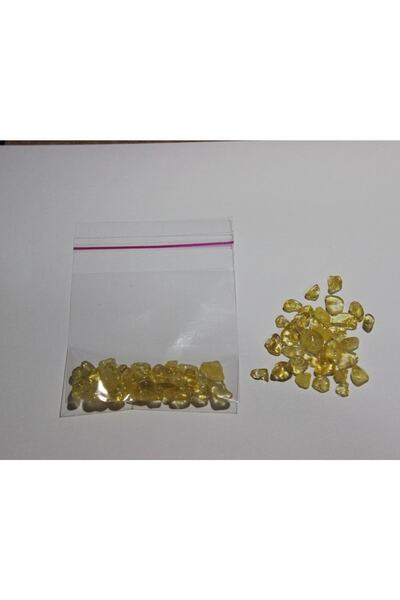 Mıçı Sitrin Taşı Delikli Kırık Doğal Taş - 10gr Kendi Takı'nı Yap