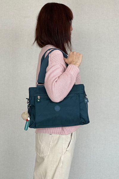 FCSTORE Women's Shoulder Bag Adjustable Additional Cross Strap Multi-Pocket Waterproof Keychain Gift