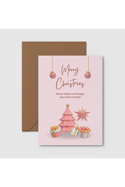 HRS Postcard - Greeting Card & Envelope New Year New Year Christmas Christmas