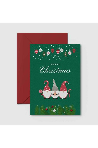 HRS Postcard - Greeting Card & Envelope New Year New Year Christmas Christmas