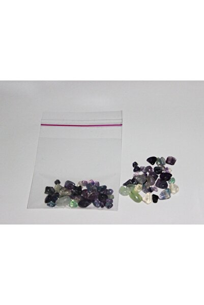 Mıçı حجر الفلوريت الطبيعي المكسور والمثقوب - 20 جرام اصنع مجوهراتك الخاصة