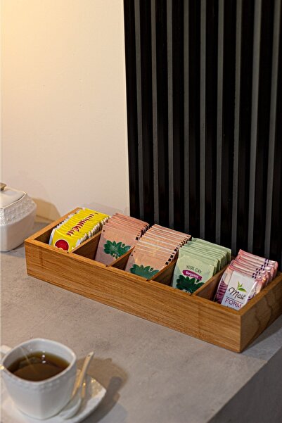 KukiWood منظم ليليث متعدد الأغراض، منظم الشاي، منظم الدرج