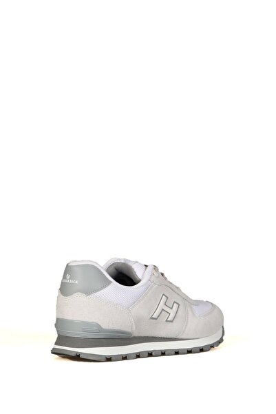 Hammer Jack Мъжки маратонки от естествена кожа в перуанско бяло, чисто сиво