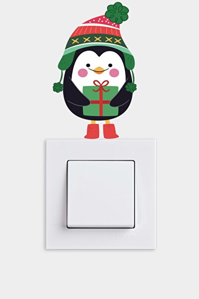 WALLHUMAN Контакт - Стикер за детска стая с сладък пингвин