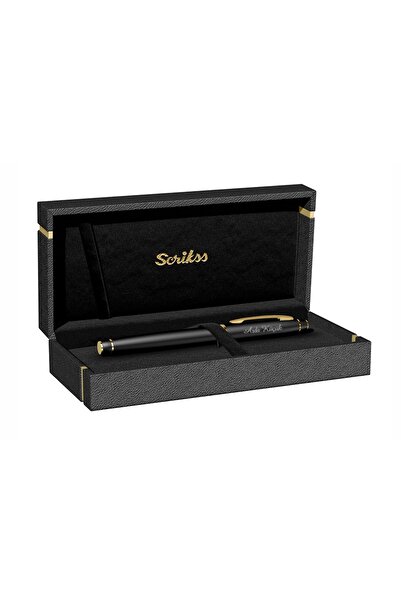 Scrikss Isme Özel Dolma Kalem Honour 35 Siyah Altın