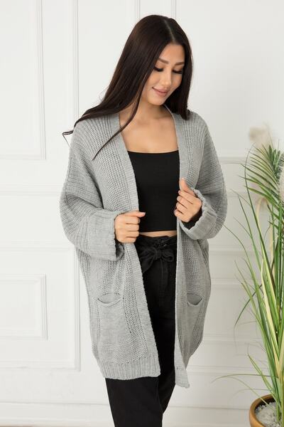 PULLIMM Bayan Kolu Manşet Triko Hırka Akr03