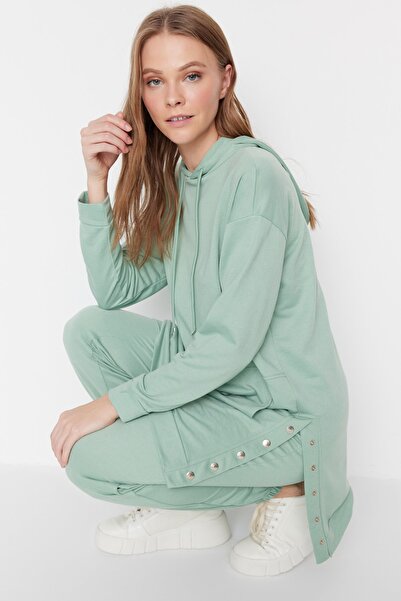Trendyol Modest Sweatsuit Set - Green - Relaxed fit