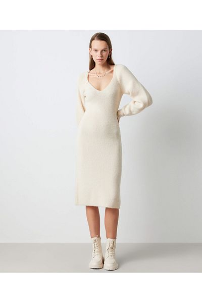İpekyol V-Neck Knitwear Dress