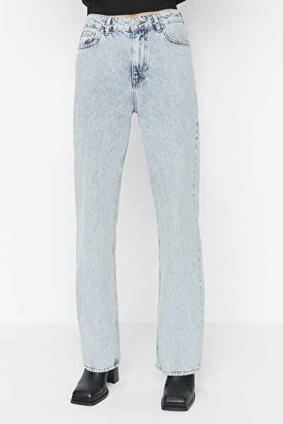 Ramrod Women's High Waist Wide Leg Denim Pants Palazzo Jeans