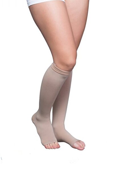 ORLEX DİZ ALTI VARİS ÇORABI BURNU AÇIK CCL2 XL SİYAH