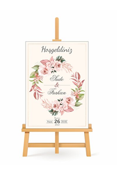 Partini Tasarlat Kişiye Özel Hoşgeldiniz Karşılama Panosu - (DÜĞÜN-NİKAH-NİŞA...