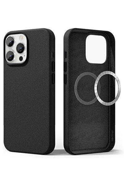 NovStrap Apple Iphone 14 Pro Uyumlu Kılıf 6.1 Inç Magsafe Ile Uyumlu Deri Kıl...