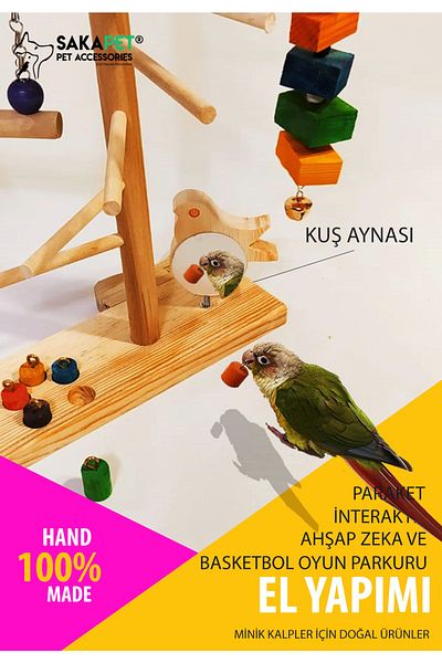 SAKAPET Interactive Sparkle - Bird Intelligence and Basketball Entertainment Track Sdm04