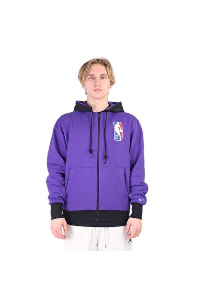 Nike Los Angeles Lakers Courtside Fleece Nba Full-zip Hoodie Erkek Sweatshirt