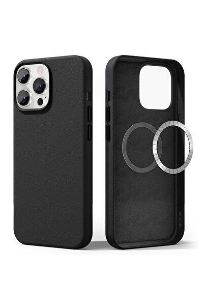 NovStrap Apple Iphone 13 Pro Uyumlu Kılıf 6.1 Inç Magsafe Ile Uyumlu Deri Kıl...