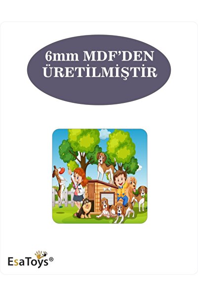 esatoys Ahşap Çocuk Puzzle 9 Parça