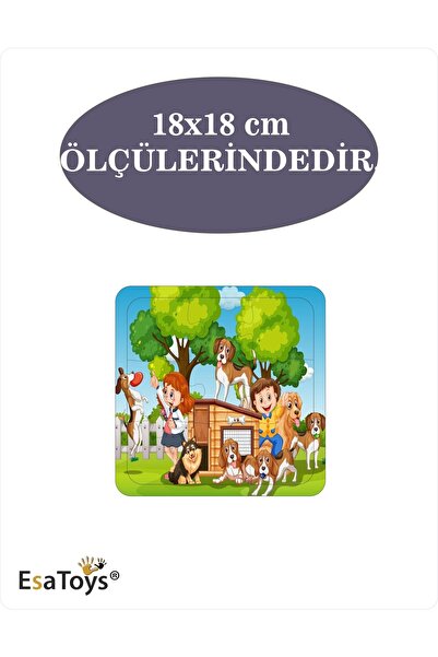 esatoys Ahşap Çocuk Puzzle 9 Parça