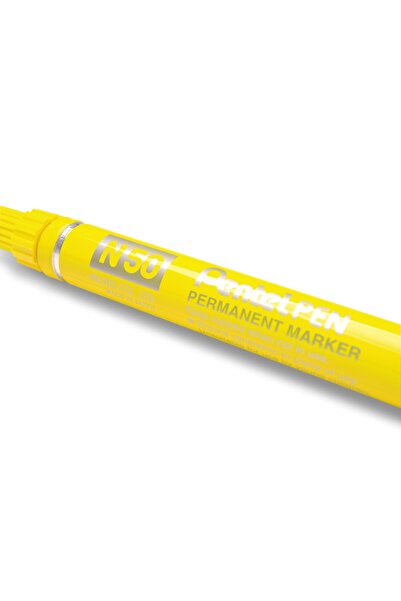 Pentel N50 Marcator permanent Kalem Sarı