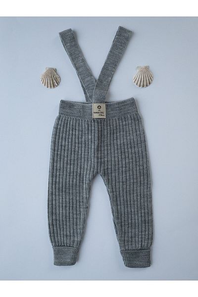 gogo bici Gray Cross Strap Adjustable Baby Kids Tights Salopet
