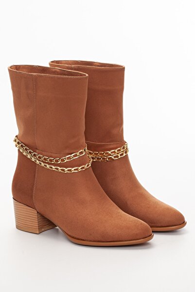 SUENO SHOES Kadın Taba Süet Western Bot