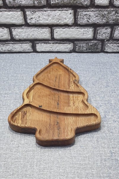 kozawoodart Wooden Pine Tree Beech Snack-breakfast and serving-presentation p...