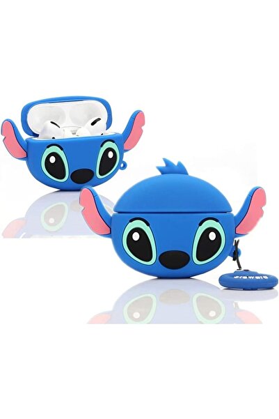 HappyCase Pro  Kulaklık Kılıfı 3d Silikon Mavi Stitch