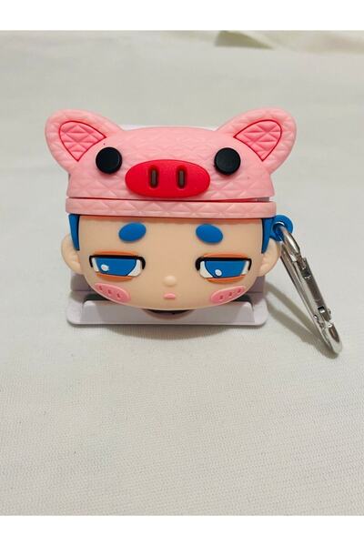HappyCase Pro  Kulaklık Kılıfı 3d Silikon Pigg Kız